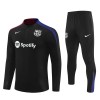 Sudadera De Entrenamiento Barcelona Cremallera De Cuarto 2024-25 Negra - Niño